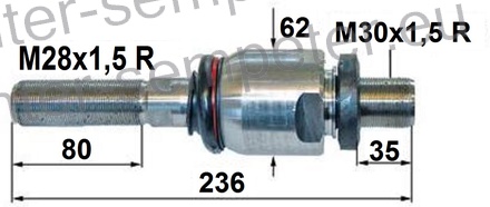 ZGLOB VOLANA AKSIALNI M28x1.5D/M30x1. 5D FENDT