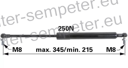 AMORTIZER KABINE L=345 F=250N MF VALTRA