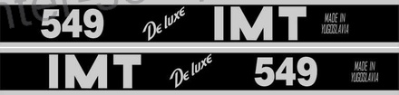 NALEPKA ČRNA SET NT "IMT De luxe 549 MADE IN YUGOSLAVIA"