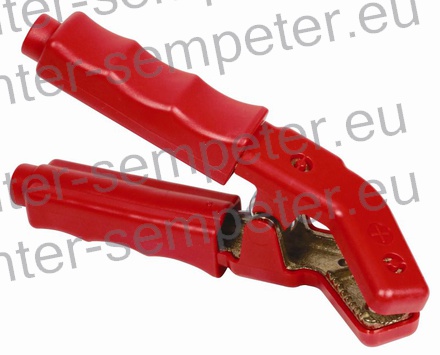 KLEŠČA ELEKTRIČNA iz medenine - ukrivljena - dodatno izolirana RDEČA 800A