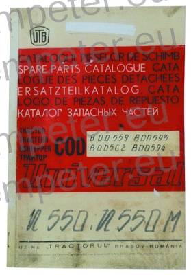 KATALOG TRAKTOR UTB U550 - U550M (cod800559 - 800593 - 800562 - 800594)