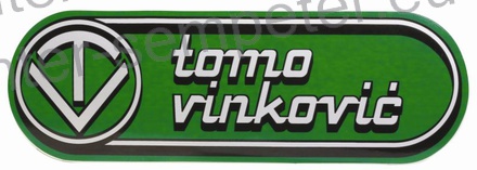 NALEPKA "TOMO VINKOVIĆ" ovalna zelena TV 420 - 522 - 523 - 731 - 732