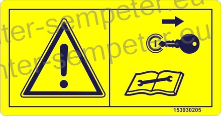 NALEPKA VARNOSTNA PRED SERVISIR UGASNITI MOTOR SIP