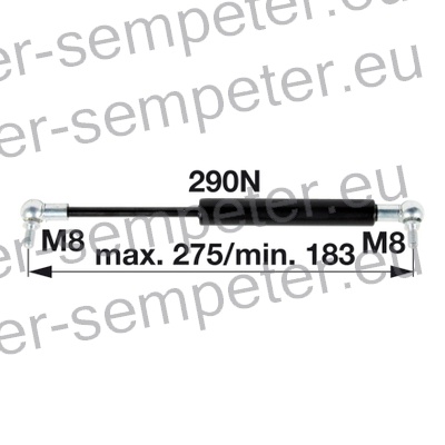 AMORTIZER KABINE L=275 F=290N PP - PP MF - MASSEY FERGUSON
