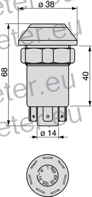 STIKALO TIPKA OPOZORILNE LUČI fi=30mm