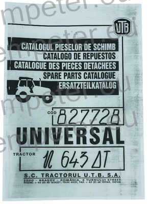 KATALOG TRAKTOR UTB U643DT (cod827728)