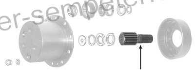 GRED BOČNEGA REDUKTORJA MOST ZF JD - JOHN DEERE
