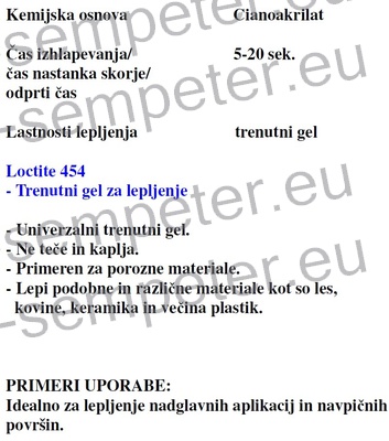 LEPILO LOCTITE 454 GEL 1/20g