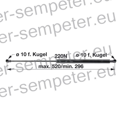 AMORTIZER KABINE L=520 F=220N SAME