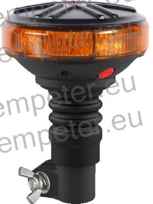 SVETILKA ROTACIJSKA LED natična MIDI fi=100mm h=140mm 12 - 24V, 3 načini utripanja - tipka za določanje vzorca utripanja na spodnji strani svetilke standard IP65