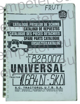 KATALOG TRAKTOR UTB U684DT - SKD - FRUTI (cod828007)