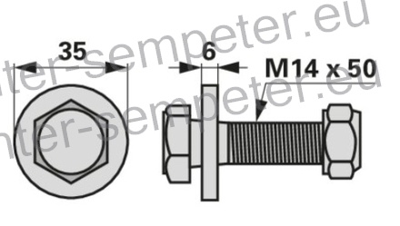 NOSILEC KRAKA kpl M14x50MM