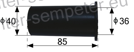 POKROV GREDI KARDANSKE 1 3/8ˇ z=6 PVC l=85mm