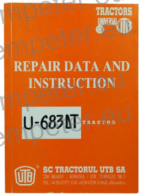 KATALOG TRAKTORJA PRIROČNIK ZA VZDRŽEVANJE TRAKTORJA UTB U683DT