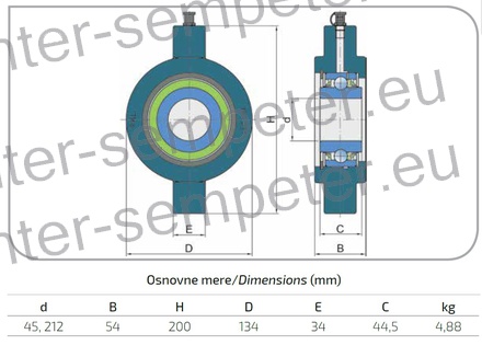 LEŽAJ FKL KROGLIČNI GWHG 211PP25