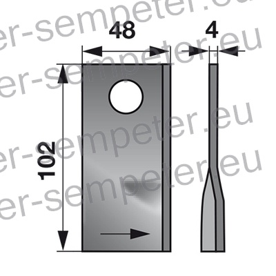 NOŽ LEVI (DISK KOSILNICA) SIP ROTO 175 - 215 - 255 - 295 LASER 220 - 260 - 300 BIG LASER 850 SIP