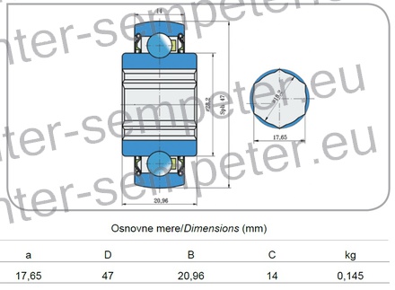 LEŽAJ FKL KROGLIČNI 204KRRB2