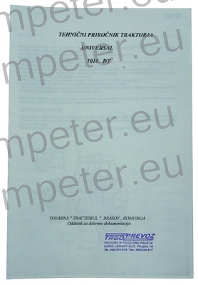 KATALOG TRAKTORJA PRIROČNIK ZA VZDRŽEVANJE TRAKTORJA UTB 1010DT