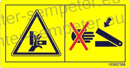 NALEPKA VARNOSTNA NEVARNOST ZMEČKANIN SIP