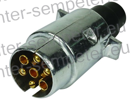 VTIKAČ 7 POLNI KOVINSKI ALU - KONTAKTI NA VIJAKE 12V