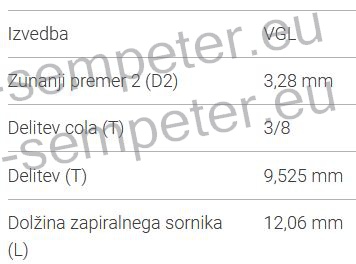 ČLEN SPOJNI 3/8 E - 06B - 1 DIN8187 SIP