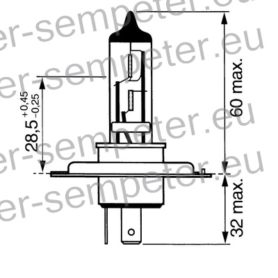 ŽARNICA H4 12V 60/55W P43T