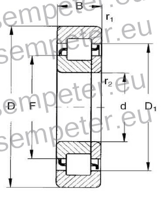 LEŽAJ VALJČNI NUP206 BQ