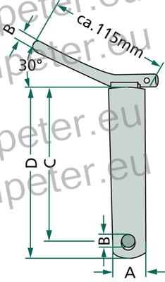 SORNIK PRIKLOPA TRAKTORSKEGA Cat.2 fi=28mm l=191mm GR