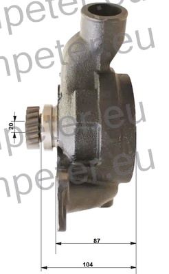 ČRPALKA VODE PERKINS mot. 1004 - 40T, 1004 - 60TW