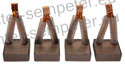 ŠČETKE ZAGANJAČA (priključki se spajkajo) široke 25x10x23 grt ST ISKRA - LETRIKA