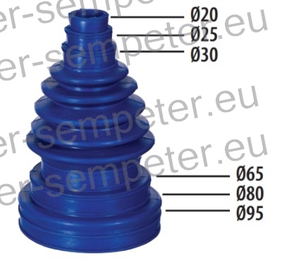 MANŠETA ZGLOBA HOMOKINETIČNEGA modra UNIVERZALNA TS