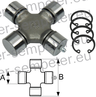KRIŽ KARDANA 35x106x115 mazanje šalčka