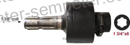 PODALJŠEK KARDANA S SKLOPKO PROSTOTEKOČO - DESNO T8 1 3/4 - 1 3/8 z=6