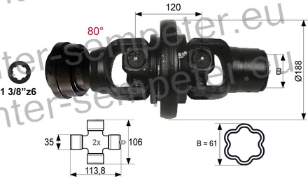ZGLOB ŠIROKOKOTNI novi tip X7 B=61