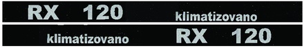 NALEPKA SET " RX 120 klimatizovano " TD