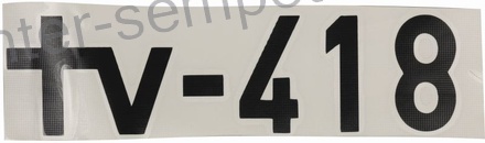NALEPKA "TV 419" NA POKROVU MOTORJA TV - TOMO VINKOVIČ