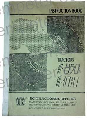 KATALOG TRAKTORJA PRIROČNIK ZA VZDRŽEVANJE TRAKTORJA UTB U850 - U1010