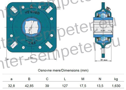 LEŽAJ FKL Z OHIŠJEM GWST209PPB29