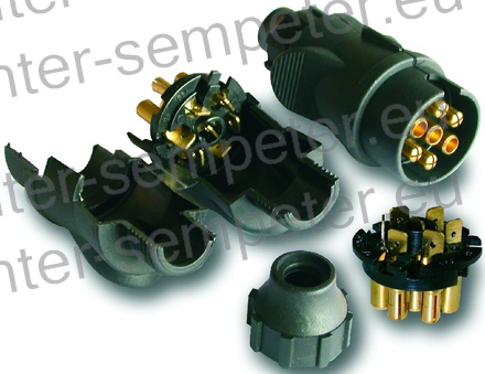 VTIKAČ 7 POLNI PVC - ploščati kontakti 12V ISO1724 AJ.BA