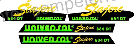NALEPKA UTB SET "UNIVERSAL Štajerc 684 DT" UTB