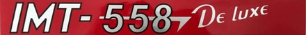 NALEPKA (rdeča) ST "IMT - 558 De luxe" IMT
