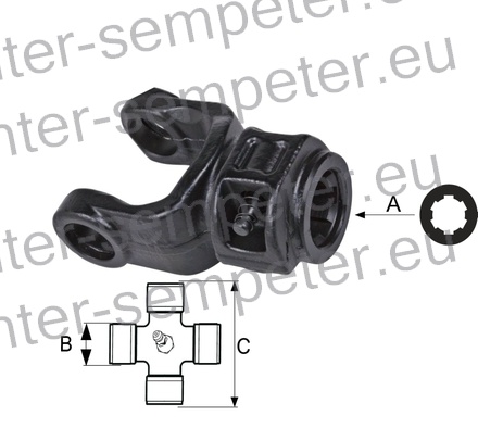 PRIKLJUČEK KARDANA ZUNANJI T45 1 3/8" z=6 SPT