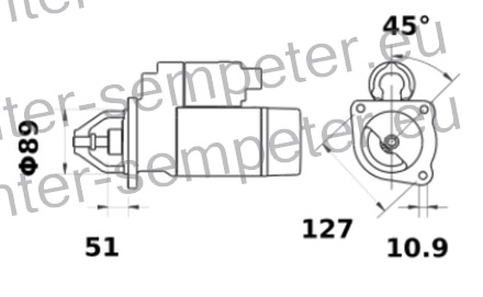 ZAGANJAČ MOTORJA reduktorski 12V 4.2kW Z=11 IS0836 AZF4369 ISKRA - LETRIKA - MAHLE