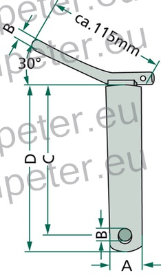 SORNIK PRIKLOPA TRAKTORSKEGA Cat.2 fi=28mm l=191mm GR