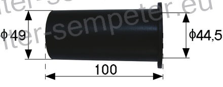 POKROV GREDI KARDANSKE 1 3/4ˇ z=6 PVC l=100mm