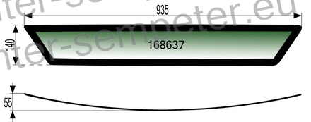 STEKLO KABINE ZADAJ spodaj SAME - SLH DEUTZ FAHR AGROPLUS - > 1615 X Agroplus 75 - > 2054 X Agroplus 85 - > 1598 X Agroplus 95 - >1609 X Agroplus 100 ; DEUTZ FAHR AGROPLUS 60 - 70 - 75 - 80 - 85 - 95 - 100
