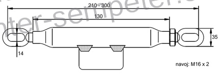 NATEZALEC NAPENJALEC VERIGE OVALNA LUKNJA M16x2