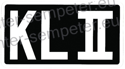 NALEPKA KLASSE II "KL II" STEYR T84 - T180/a - T185 - T280