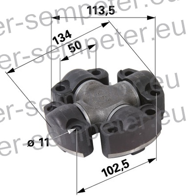 KRIŽ KARDANA maznik na sredini POGON SPREDNJI DEUTZ