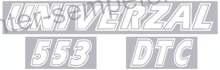 NALEPKA UTB kos "UNIVERZAL 553 DTC" kos UTB